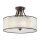 Plafonnier rond en blanc bronze antique CANELADO
