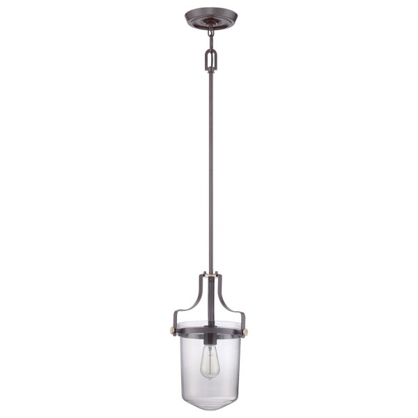 Lampe de plafond verre métal en bronze clair E27 Industrial
