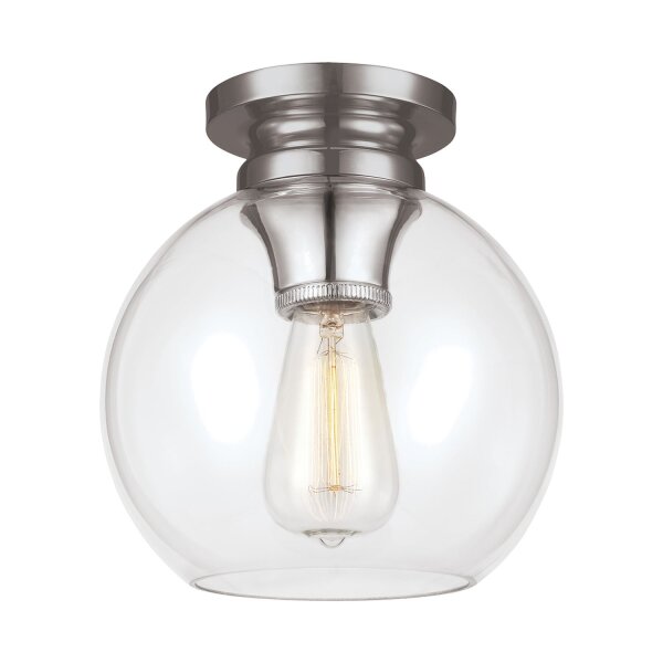 Lampe de plafond verre métal Abat-jour sphérique Ø22cm E27 FINYA
