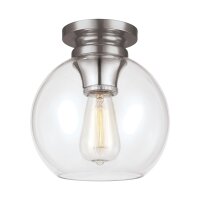 Lampe de plafond verre métal Abat-jour...