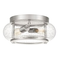 Plafonnier verre métal Ø30,5cm rond design...