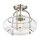 Lampe de plafond vintage verre métal 25cm E27 FELI