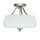 Plafonnier E27 Blanc Nickel Ø37cm Verre Métal