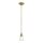Lampe de plafond E27 en laiton Ø13cm verre métal Art Nouveau