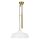 Lampe à suspendre réglable blanc laiton E27 métal