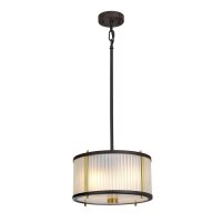 Lampe à suspendre verre métal en brun clair...