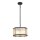 Lampe à suspendre verre métal en brun clair réglable