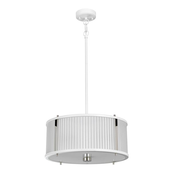 Lampe à suspendre Blanc Verre Métal Ø40cm rond Art Nouveau