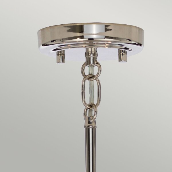 Lampe à suspendre Gris Nickel 9x E14 Métal Verre LILINIA