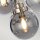 Lampe à suspendre Gris Nickel 9x E14 Métal Verre LILINIA