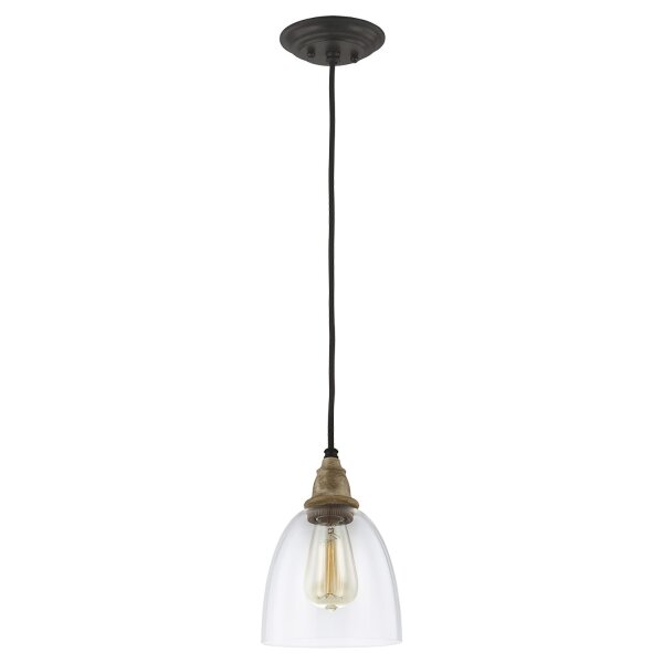 Lampe à suspendre Abat-jour en verre Ø16cm E27 Vintage GANDES