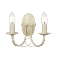 Applique murale GOTICA 5 cr&egrave;me or forme bougie Lampe