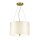Suspension tissu Ø36cm en crème laiton antique
