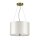 Suspension tissu Ø36cm en crème laiton antique