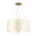 Lampe à suspendre ronde Ø46cm Abat-jour tissu Crème laiton antique