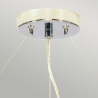 Suspension tissu Ø56cm en crème chrome...