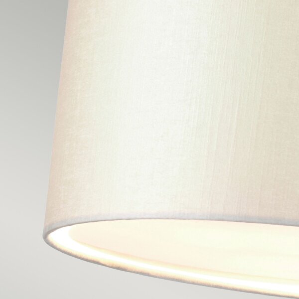 Lampe à suspendre tissu abat-jour rond Ø66cm en laiton crème