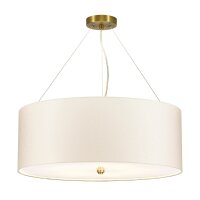 Lampe à suspendre tissu abat-jour rond...