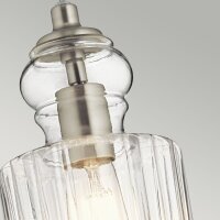 Lampe à suspendre verre métal vintage...
