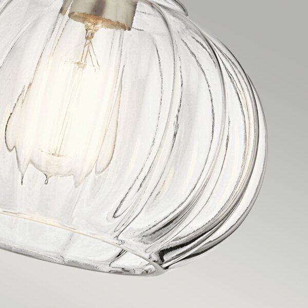 Lampe à suspendre verre Abat-jour Ø22cm style vintage E27