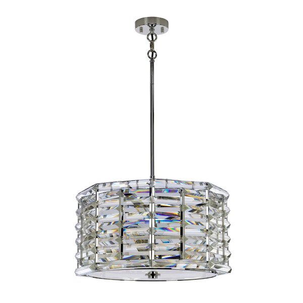 Lampe à suspendre cristal Ø48cm éblouissement réglable Moderne