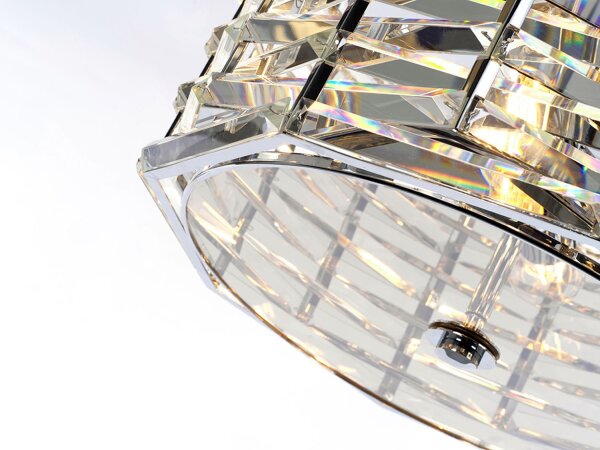 Lampe à suspendre cristal Ø48cm éblouissement réglable Moderne