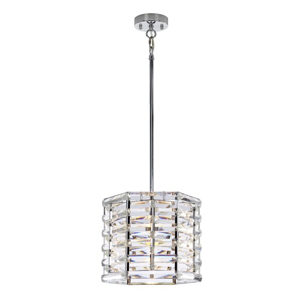 Lampe à suspendre Moderne Métal Cristal E27 BERSIVA