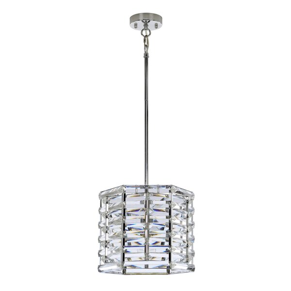 Lampe à suspendre Moderne Métal Cristal E27 BERSIVA