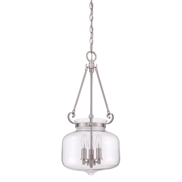 Lampe à suspendre verre métal art nouveau LISIDIA