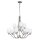 Lustre grand verre Abat-jour m&eacute;tal blanc nickel XISTA