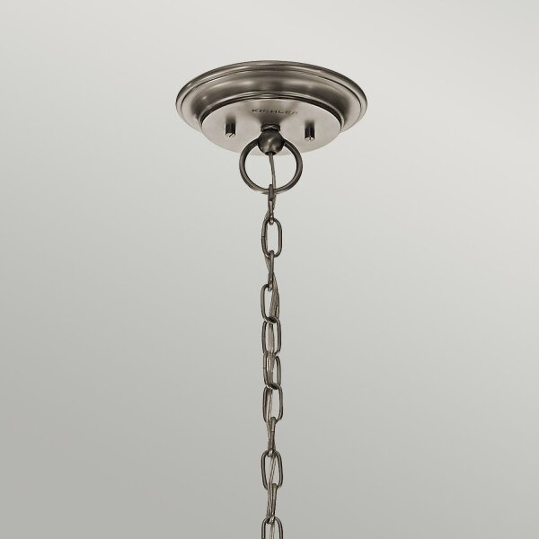 Lustre avec abat-jour verre métal Ø66cm Art Nouveau