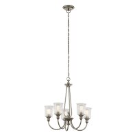 Lustre avec abat-jour verre métal Ø66cm Art...