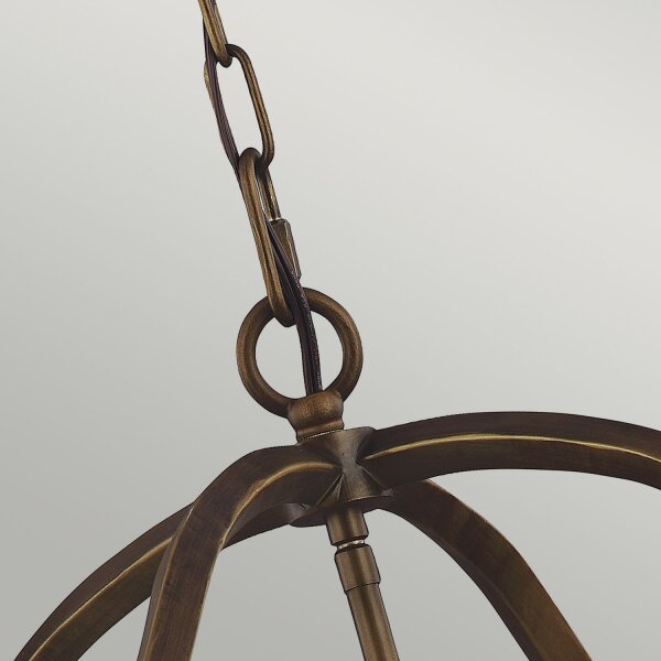 Lampe à suspendre métal en laiton antique vintage NADICIA