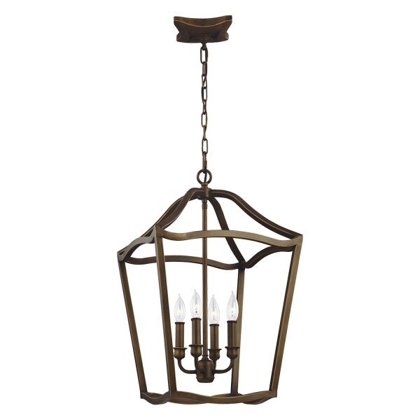 Lampe à suspendre Vintage Rustique en laiton antique NADICIA