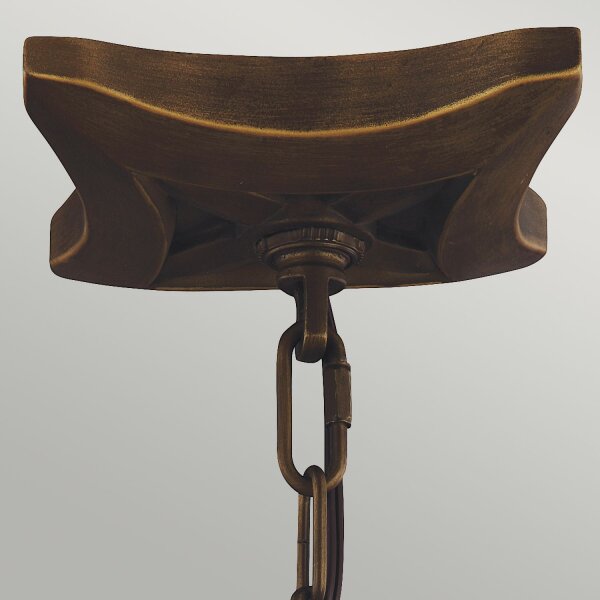 Lampe à suspendre Vintage Rustique en laiton antique NADICIA