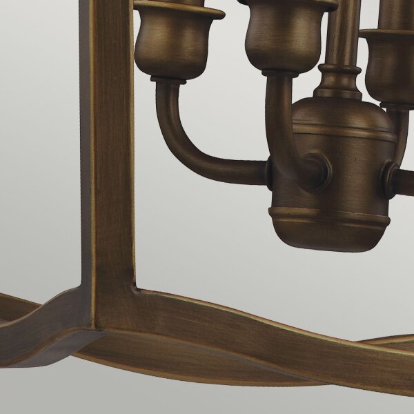 Lampe à suspendre Vintage Rustique en laiton antique NADICIA