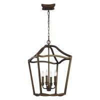 Lampe à suspendre Vintage Rustique en laiton...
