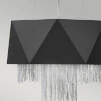Lampe à suspendre Métal Noir Argent Design...