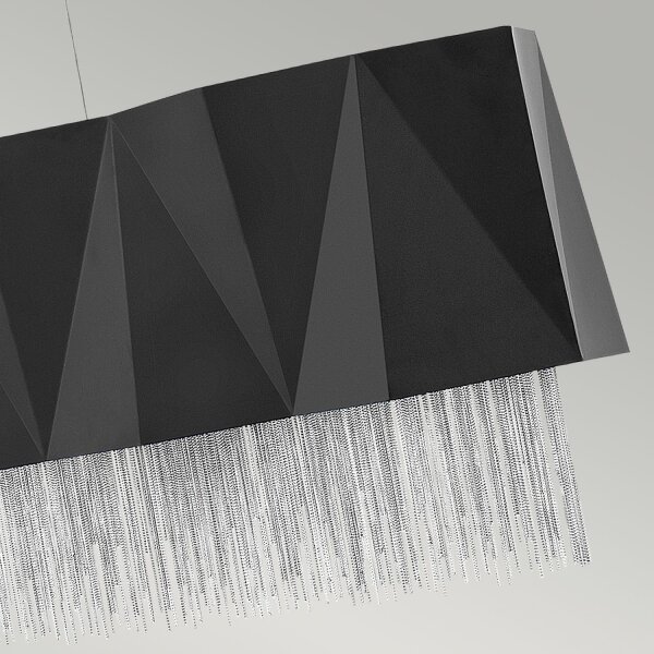 Lampe à suspendre métal noir argent Design moderne
