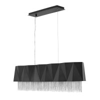 Lampe à suspendre métal noir argent Design...