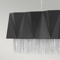 Lampe à suspendre métal noir argent Design...