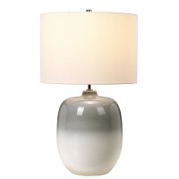 Lampe de table céramique tissu gris clair...