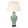 Lampe de table céramique tissu vert crème 81cm E27 Table de nuit
