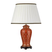 Lampe de table céramique tissu en terracotta...