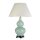 Lampe de table céramique tissu vert écru 64 cm Classique E27
