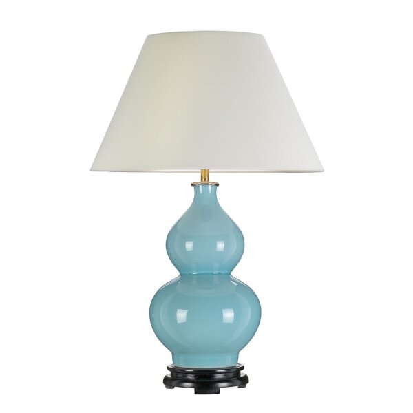 Lampe de table céramique tissu bleu clair tissu 64 cm de haut