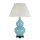 Lampe de table céramique tissu bleu clair tissu 64 cm de haut