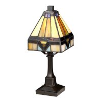 Lampe de table Tiffany style E14 30,5cm en bronze antique...