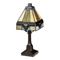 Lampe de table Tiffany style E14 30,5cm en bronze antique...