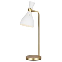 Lampe de table métal 63,5 cm en laiton blanc E27...